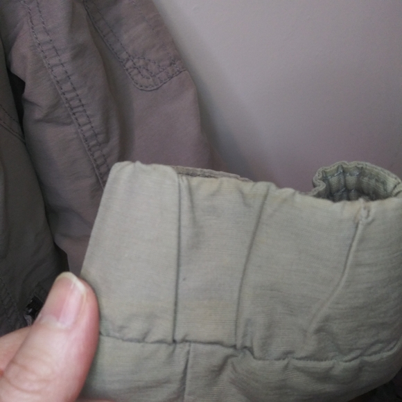 American Eagle 2012 Women's Hooded Khaki Water Resistant Bomber Style Jacket - Picture 7 of 16